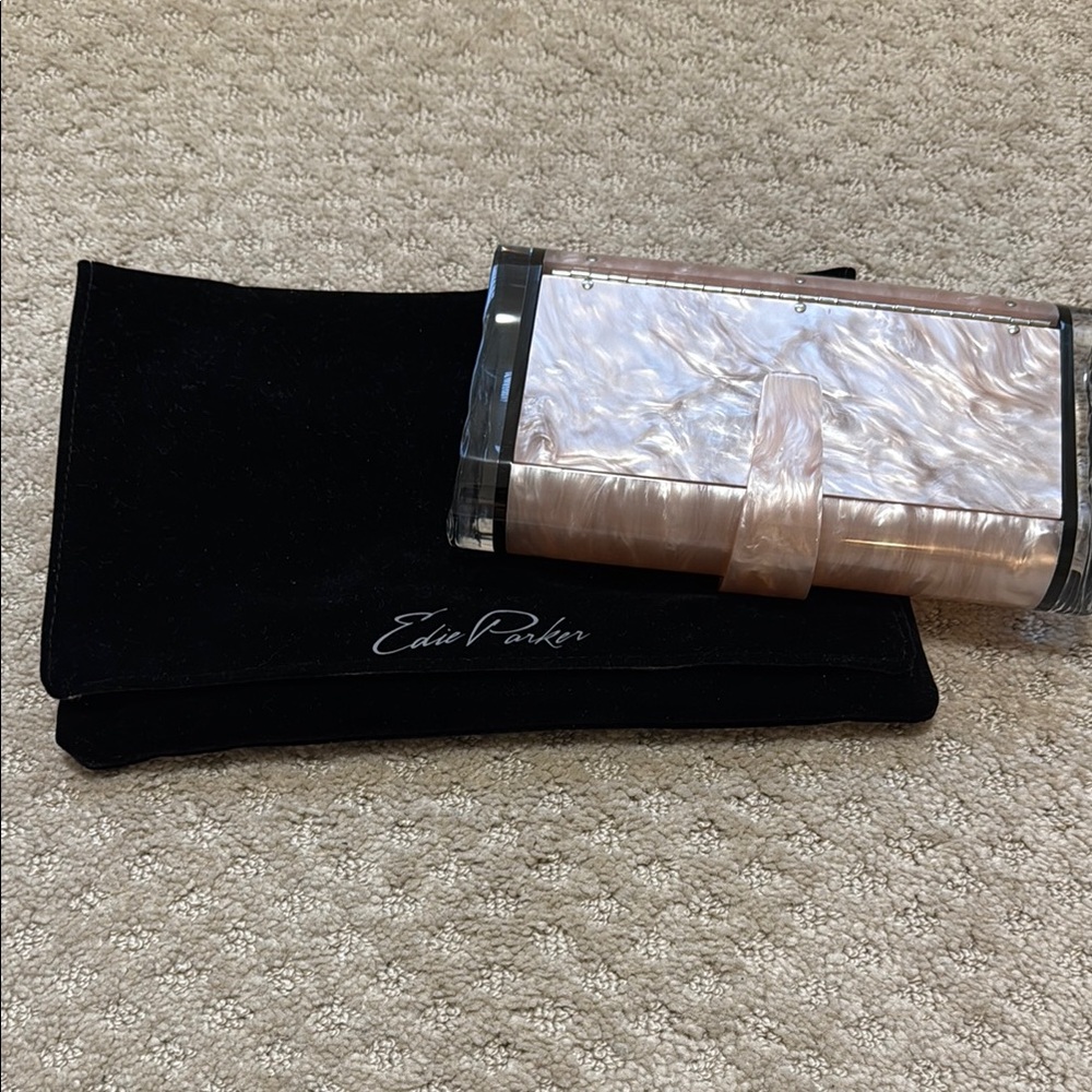 Edie Parker Iridescent Pink Clutch